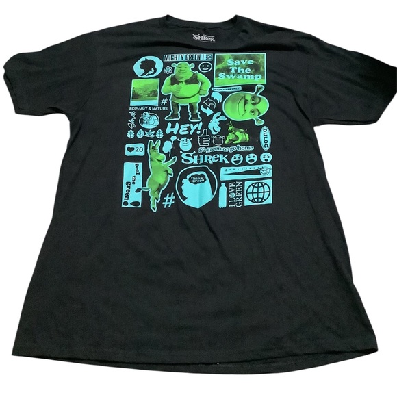 Black Shrek Graphic T-Shirt - Picture 1 of 3